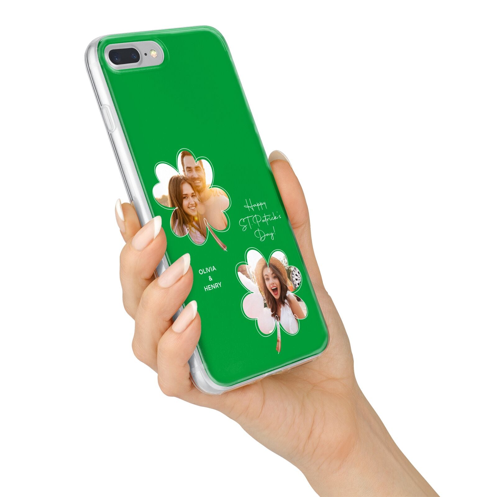 Personalised Photo St Patricks Day iPhone 7 Plus Bumper Case on Silver iPhone Alternative Image