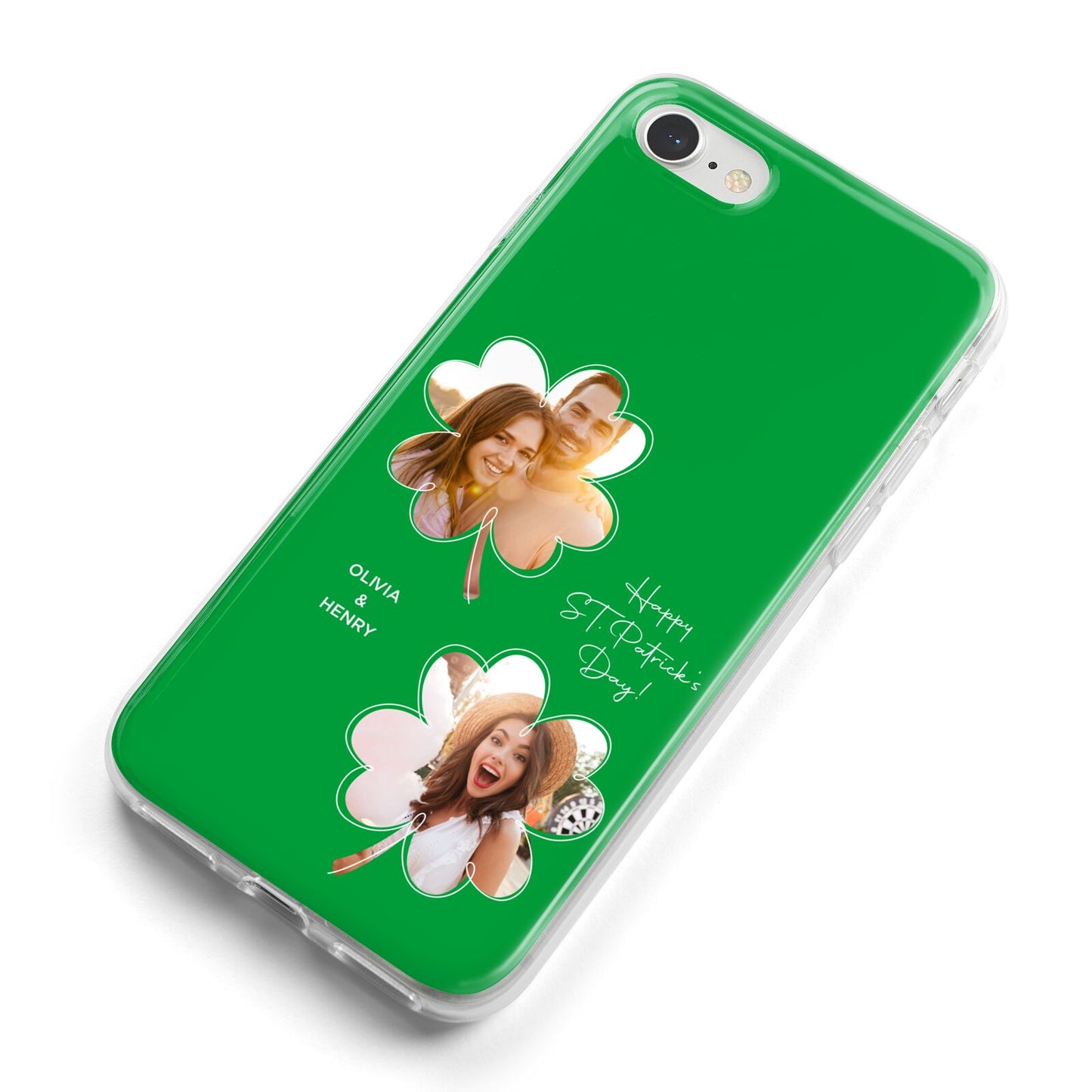 Personalised Photo St Patricks Day iPhone 8 Bumper Case on Silver iPhone Alternative Image