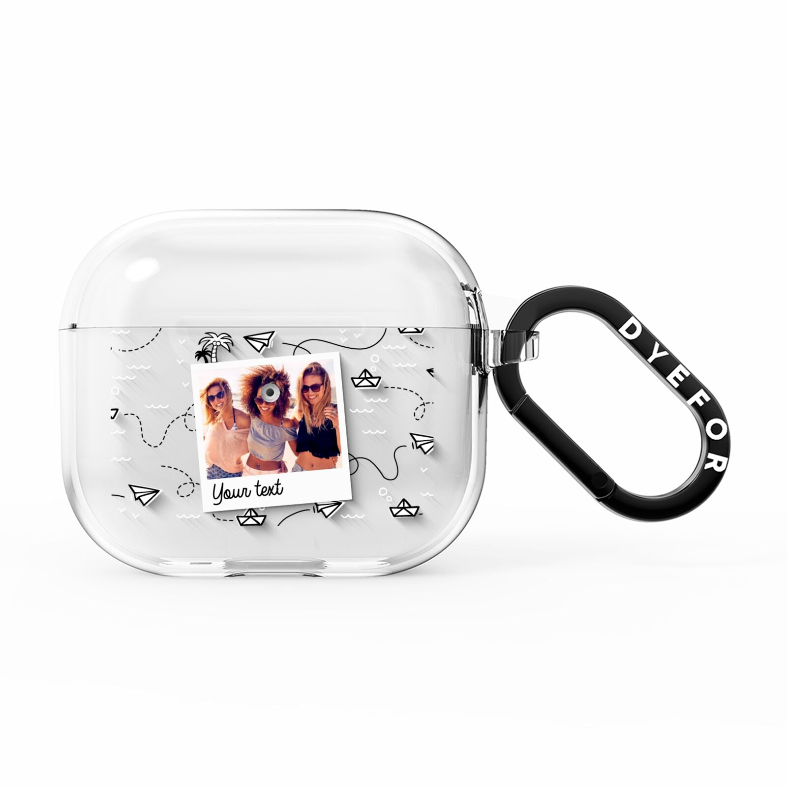 Personalised Photo Travel AirPods Clear Case 3rd Gen