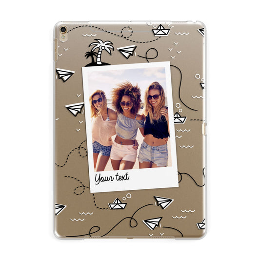 Personalised Photo Travel Apple iPad Gold Case