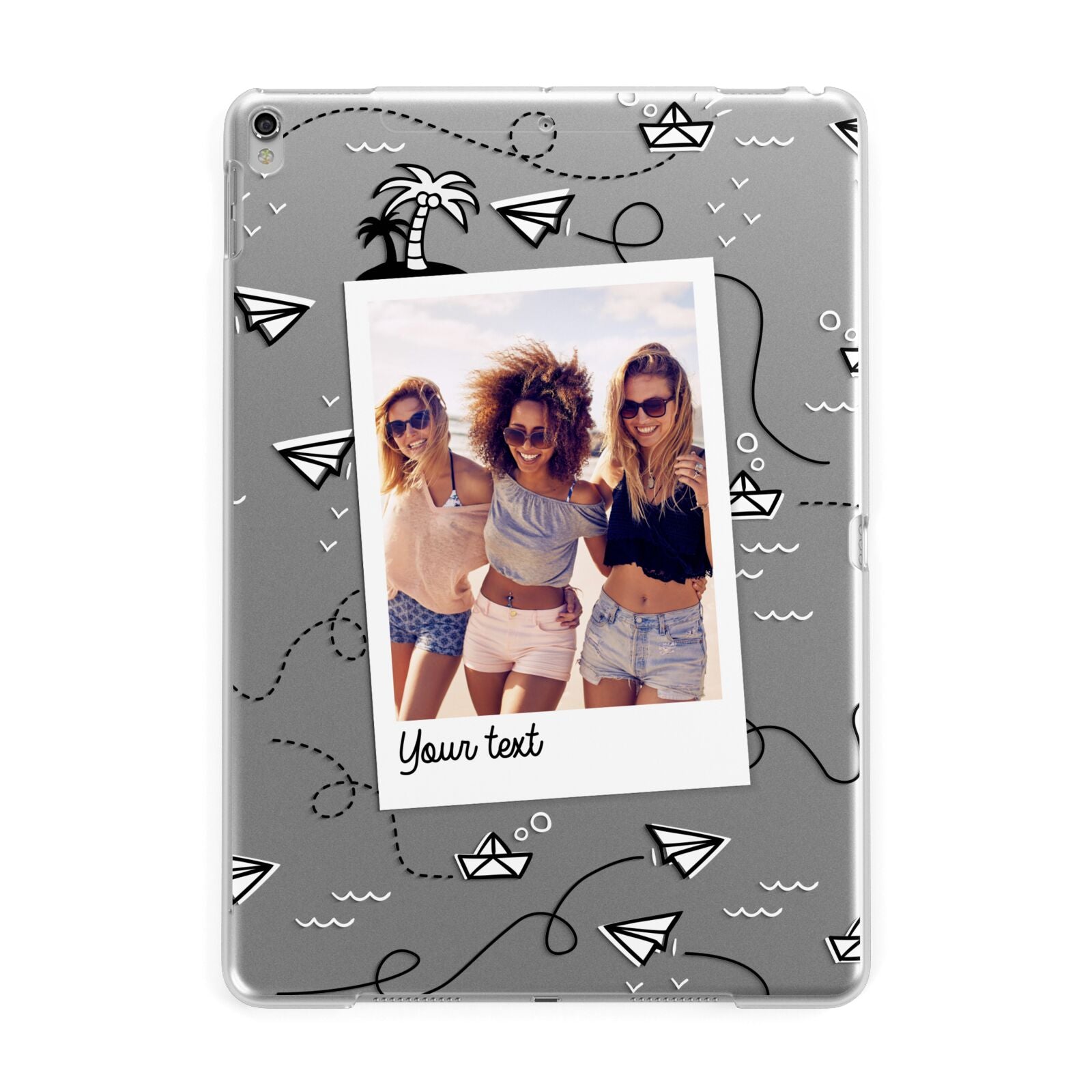 Personalised Photo Travel Apple iPad Silver Case