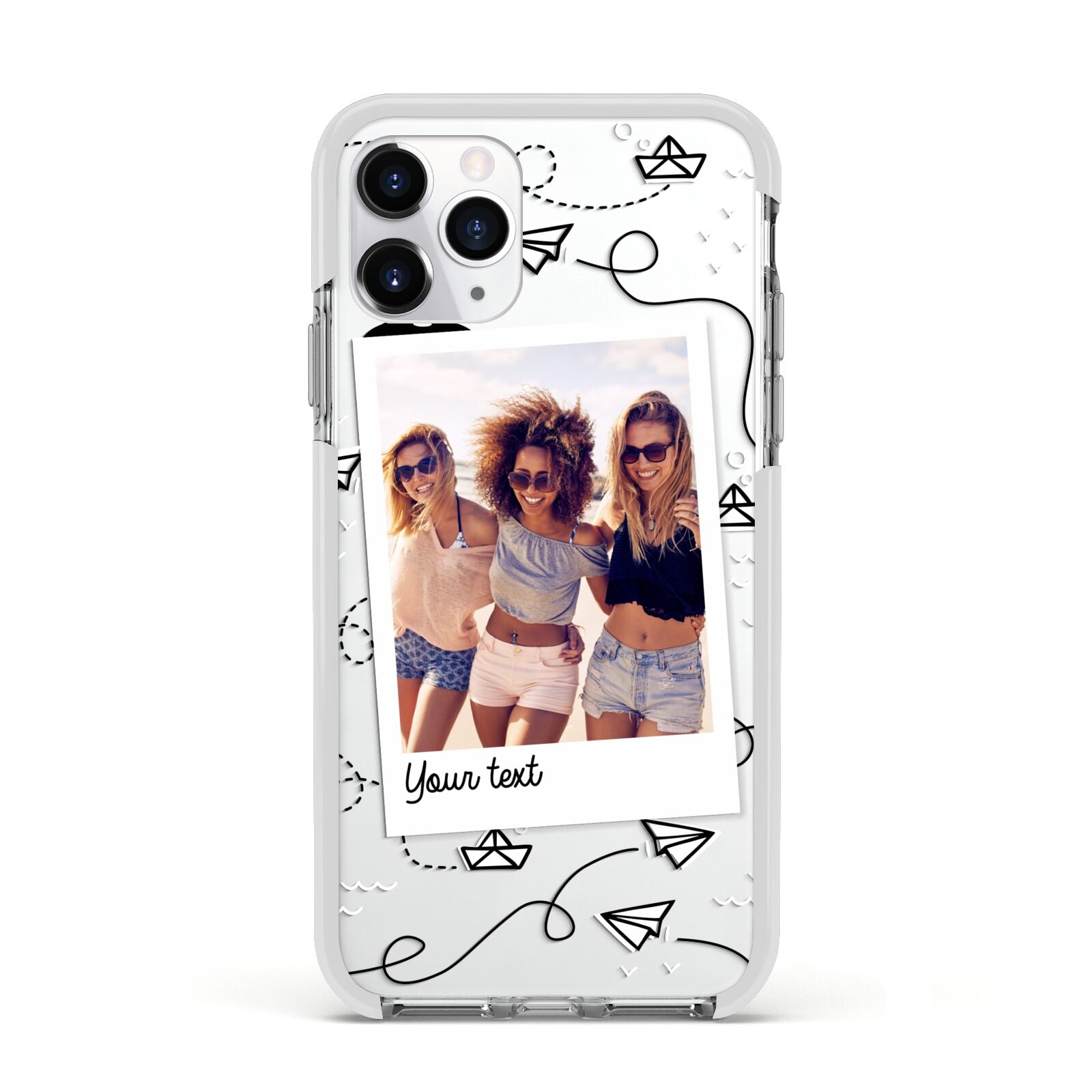 Personalised Photo Travel Apple iPhone 11 Pro in Silver with White Impact Case