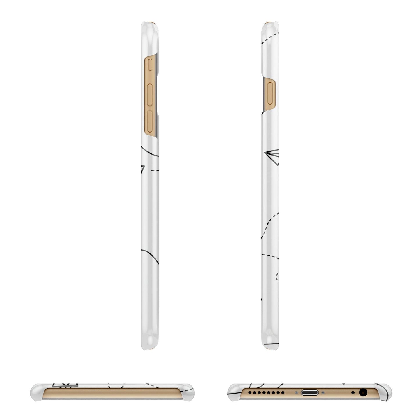 Personalised Photo Travel Apple iPhone 6 Plus 3D Wrap Snap Case Angled Images