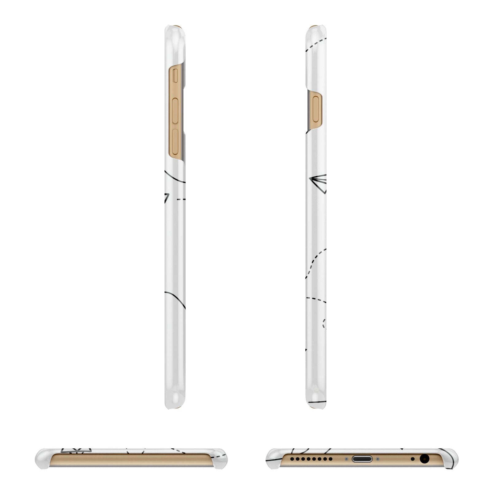 Personalised Photo Travel Apple iPhone 6 Plus 3D Wrap Snap Case Angled Images