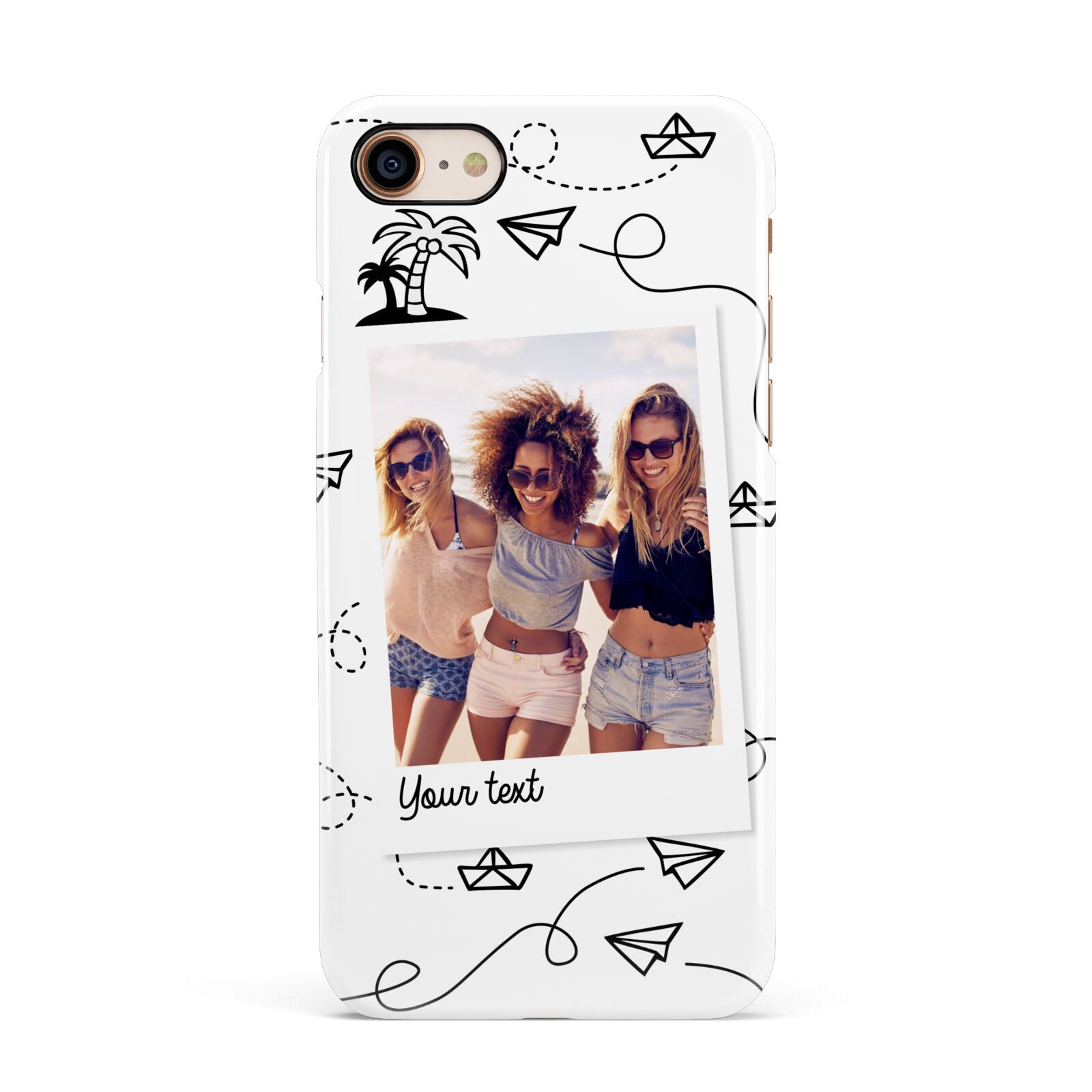 Personalised Photo Travel Apple iPhone 7 8 3D Snap Case