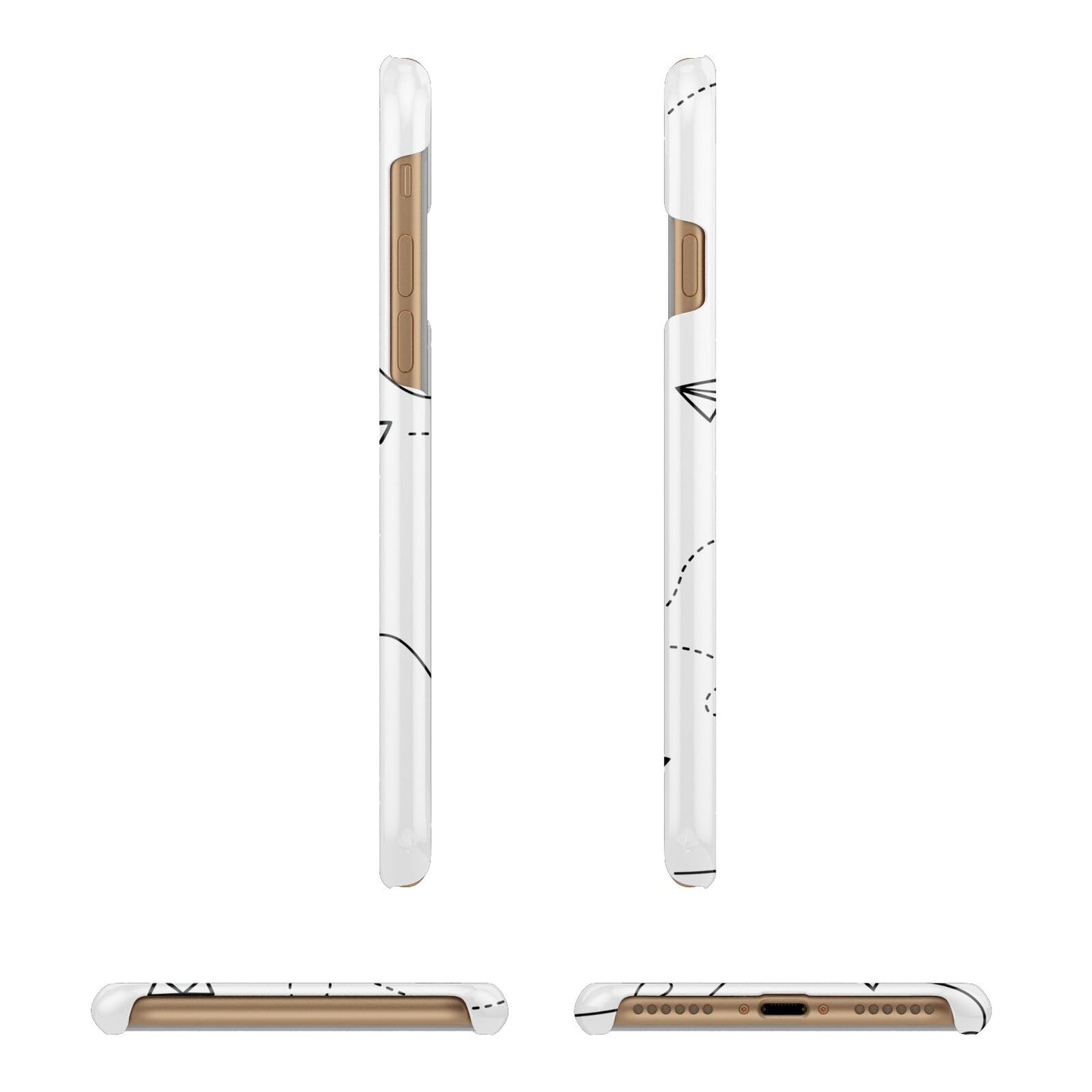 Personalised Photo Travel Apple iPhone 7 8 3D Wrap Snap Case Angled Images