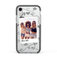 Personalised Photo Travel Apple iPhone XR Impact Case Black Edge on Silver Phone