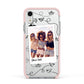 Personalised Photo Travel Apple iPhone XR Impact Case Pink Edge on Silver Phone