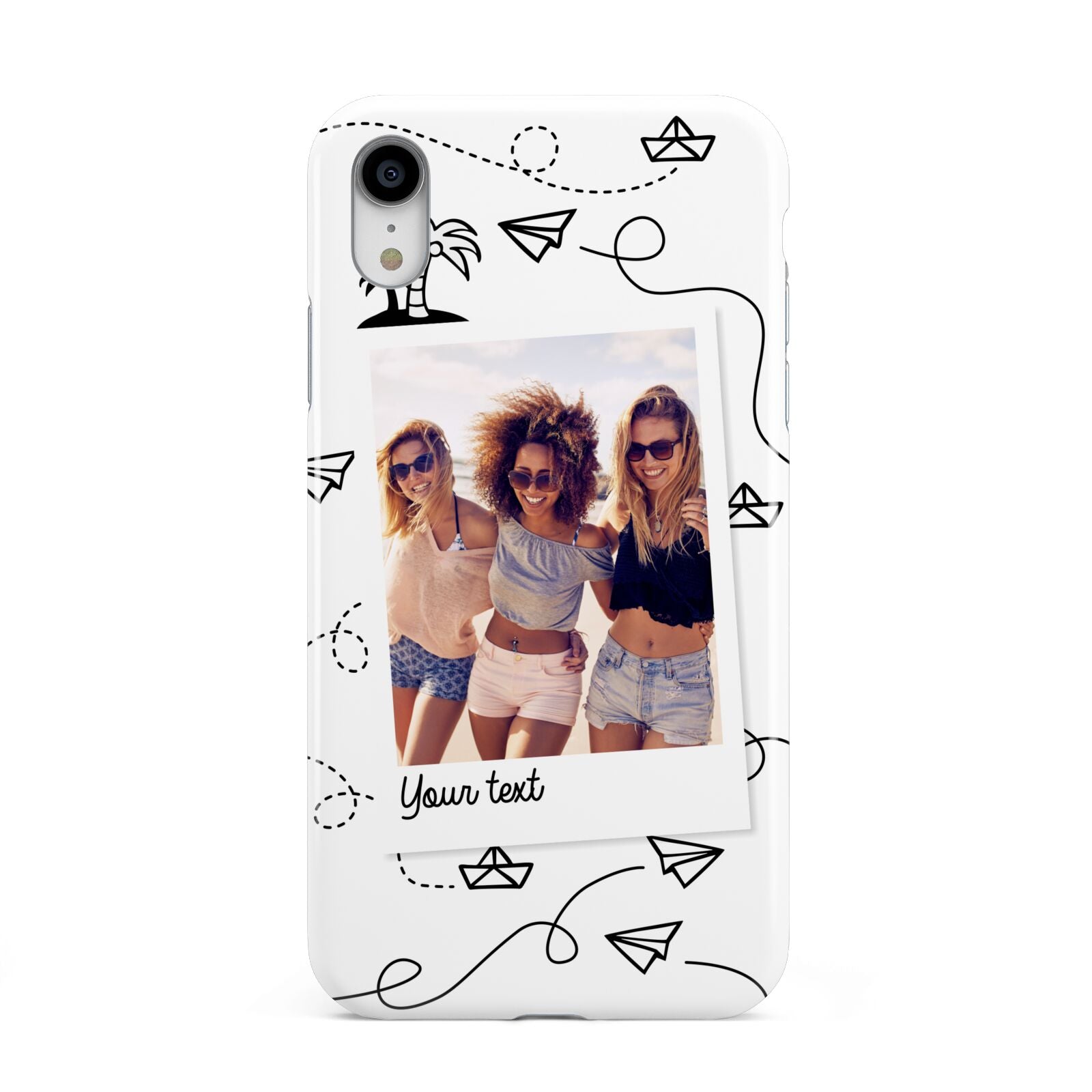 Personalised Photo Travel Apple iPhone XR White 3D Tough Case
