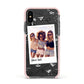 Personalised Photo Travel Apple iPhone Xs Impact Case Pink Edge on Black Phone