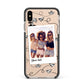 Personalised Photo Travel Apple iPhone Xs Max Impact Case Black Edge on Gold Phone