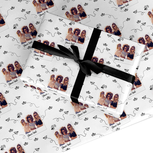 Personalised Photo Travel Custom Wrapping Paper