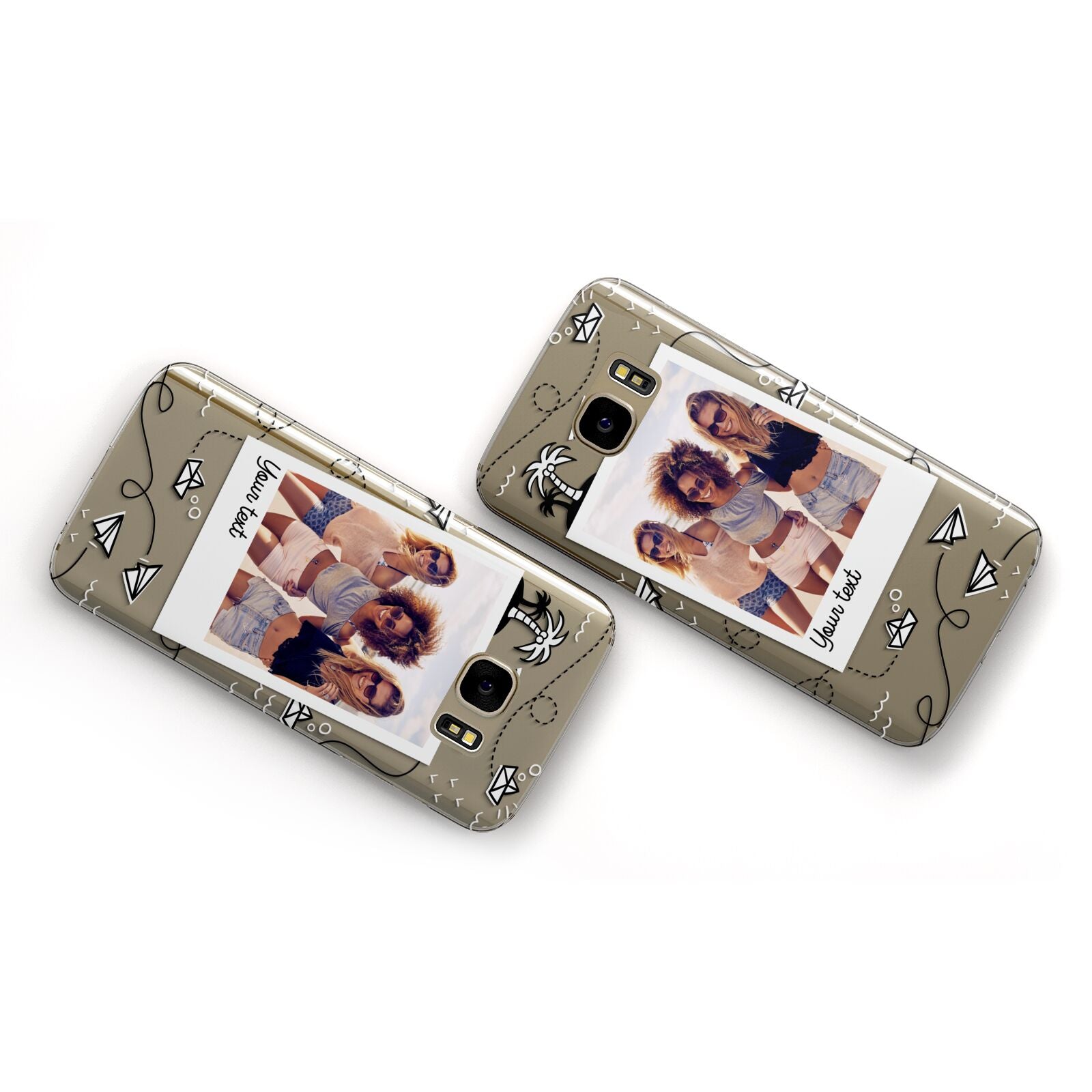 Personalised Photo Travel Samsung Galaxy Case Flat Overview