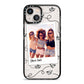 Personalised Photo Travel iPhone 13 Black Impact Case on Silver phone