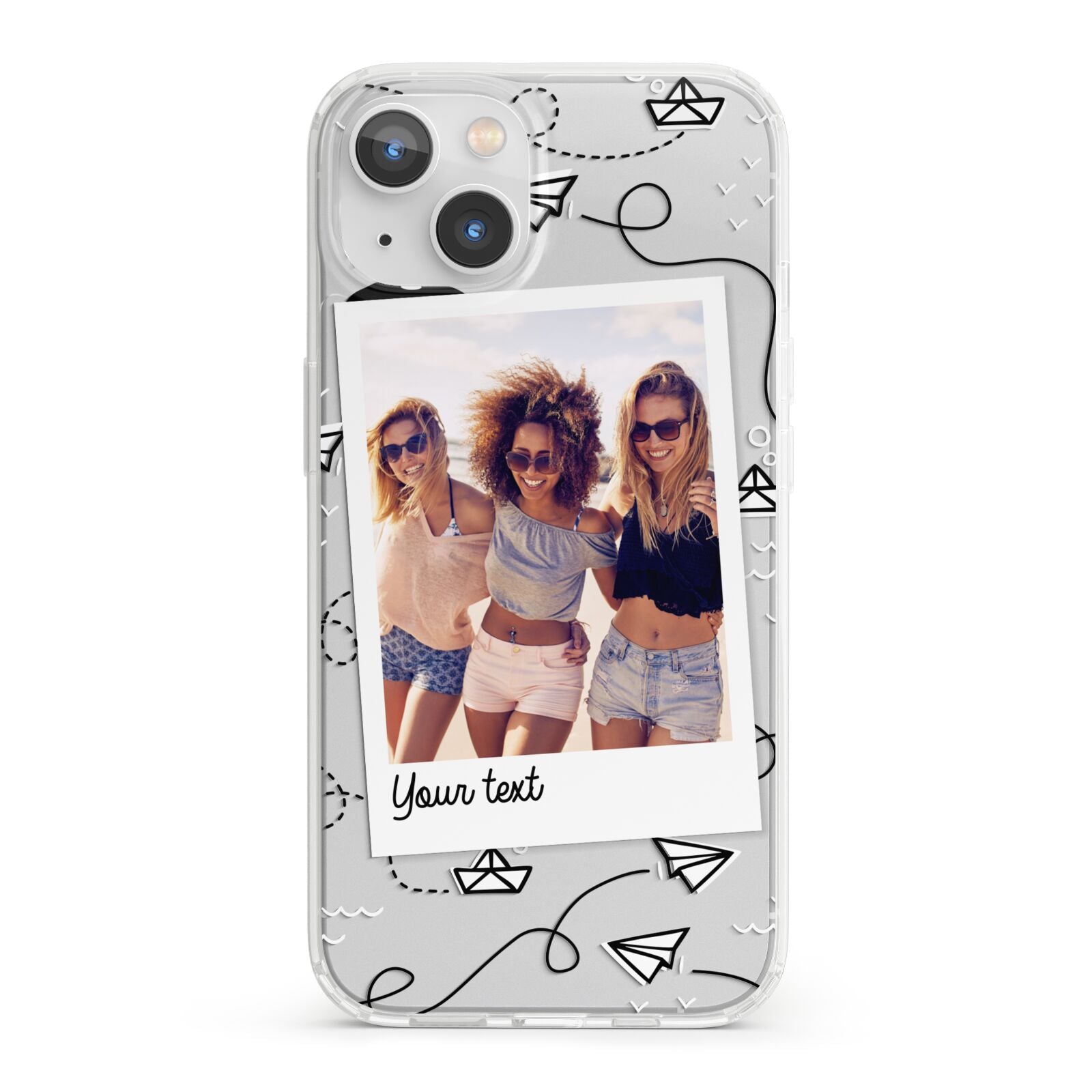 Personalised Photo Travel iPhone 13 Clear Bumper Case