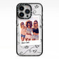 Personalised Photo Travel iPhone 13 Pro Black Impact Case on Silver phone