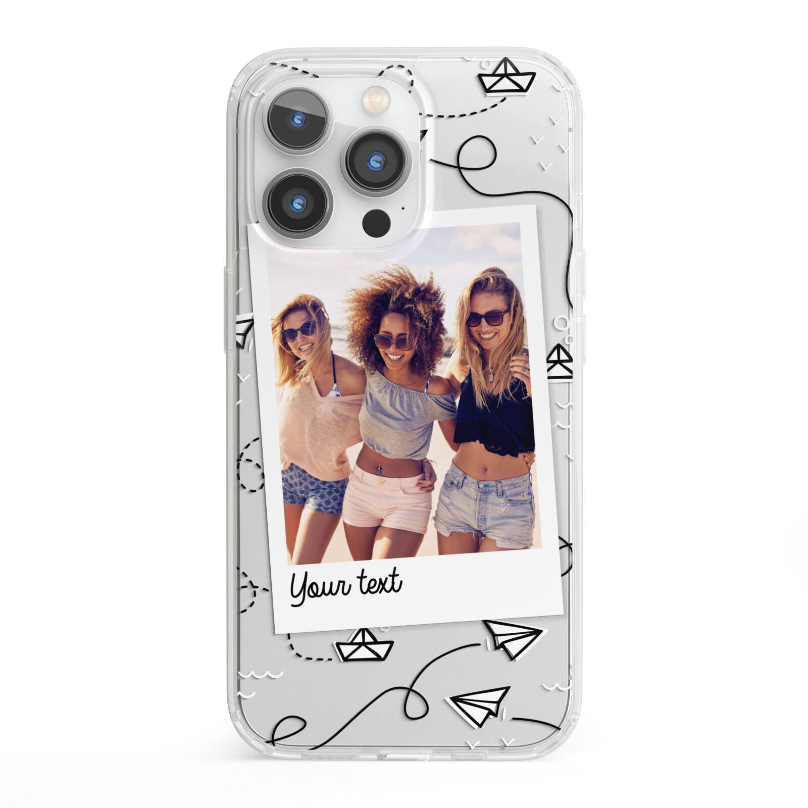 Personalised Photo Travel iPhone 13 Pro Clear Bumper Case