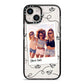 Personalised Photo Travel iPhone 14 Black Impact Case on Silver phone