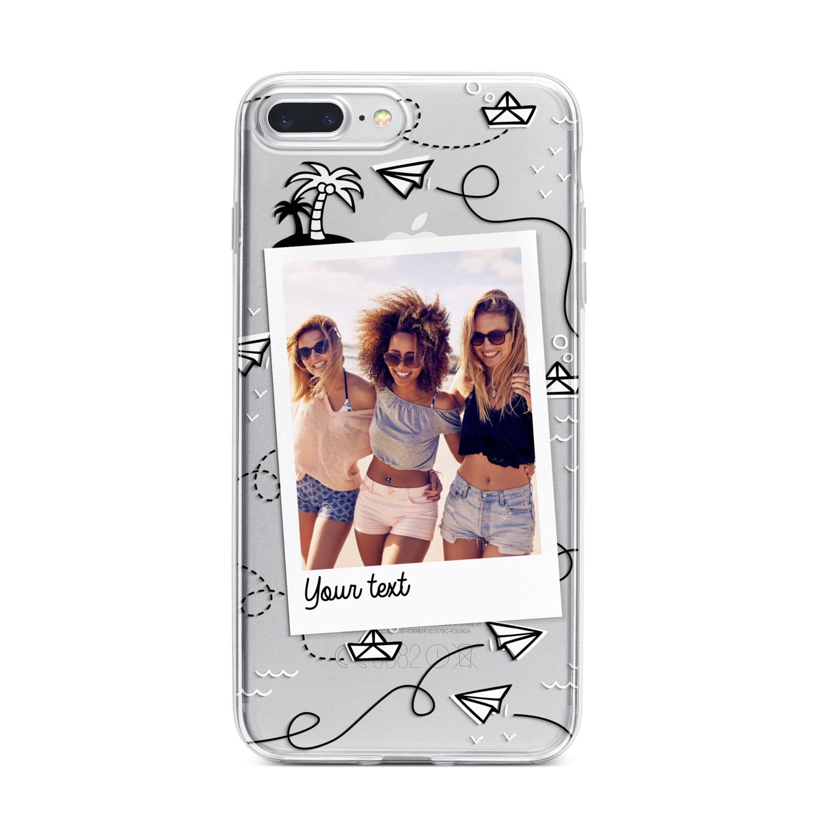 Personalised Photo Travel iPhone 7 Plus Bumper Case on Silver iPhone