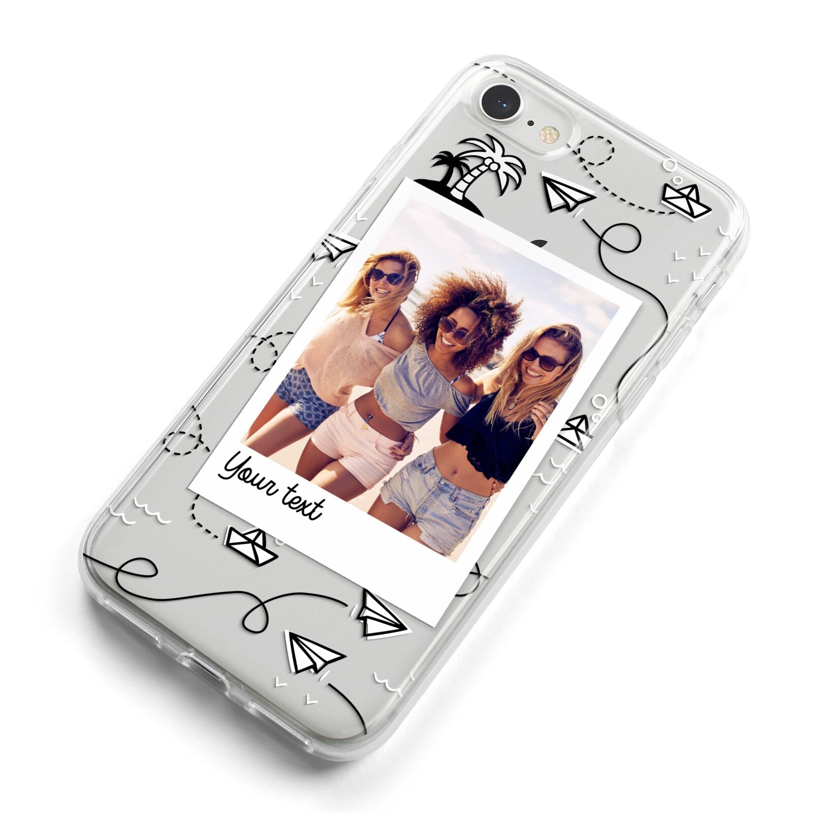 Personalised Photo Travel iPhone 8 Bumper Case on Silver iPhone Alternative Image