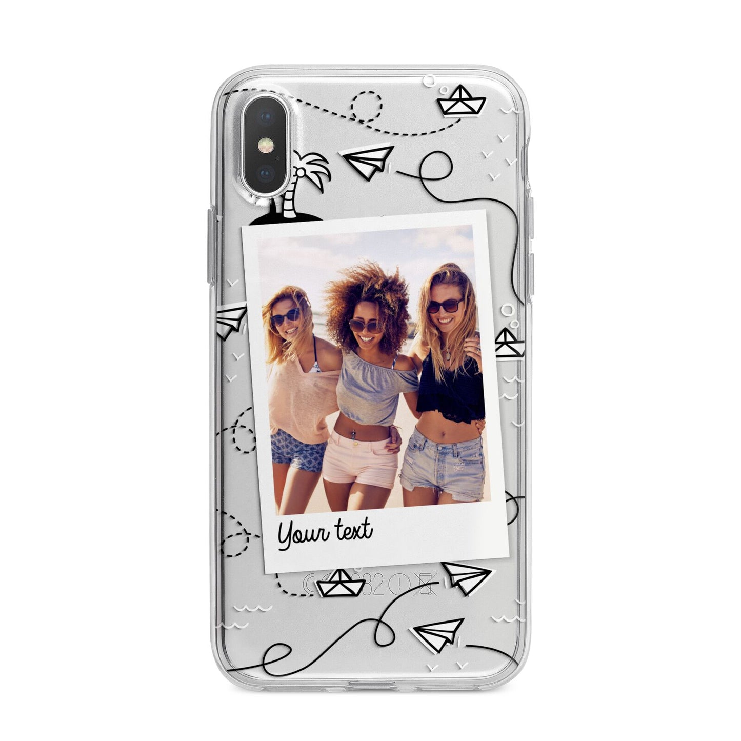 Personalised Photo Travel iPhone X Bumper Case on Silver iPhone Alternative Image 1
