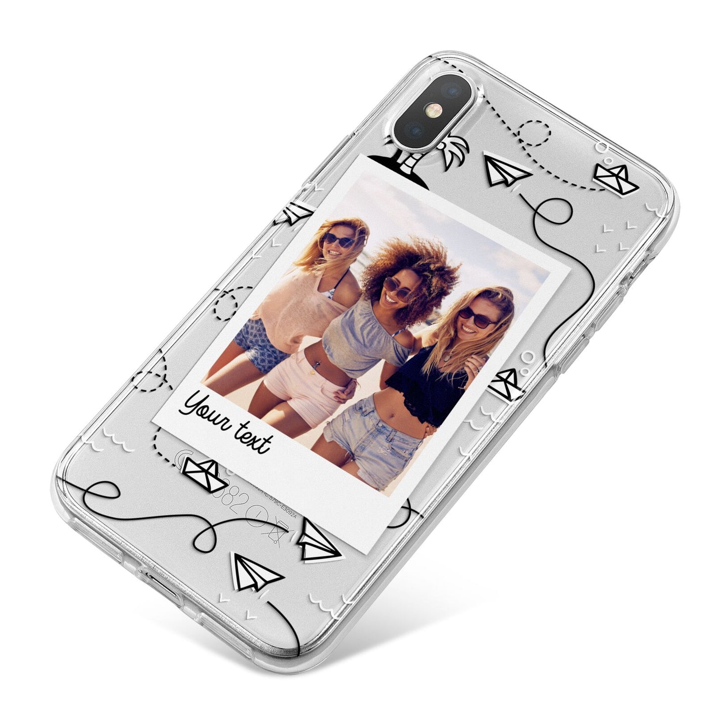 Personalised Photo Travel iPhone X Bumper Case on Silver iPhone