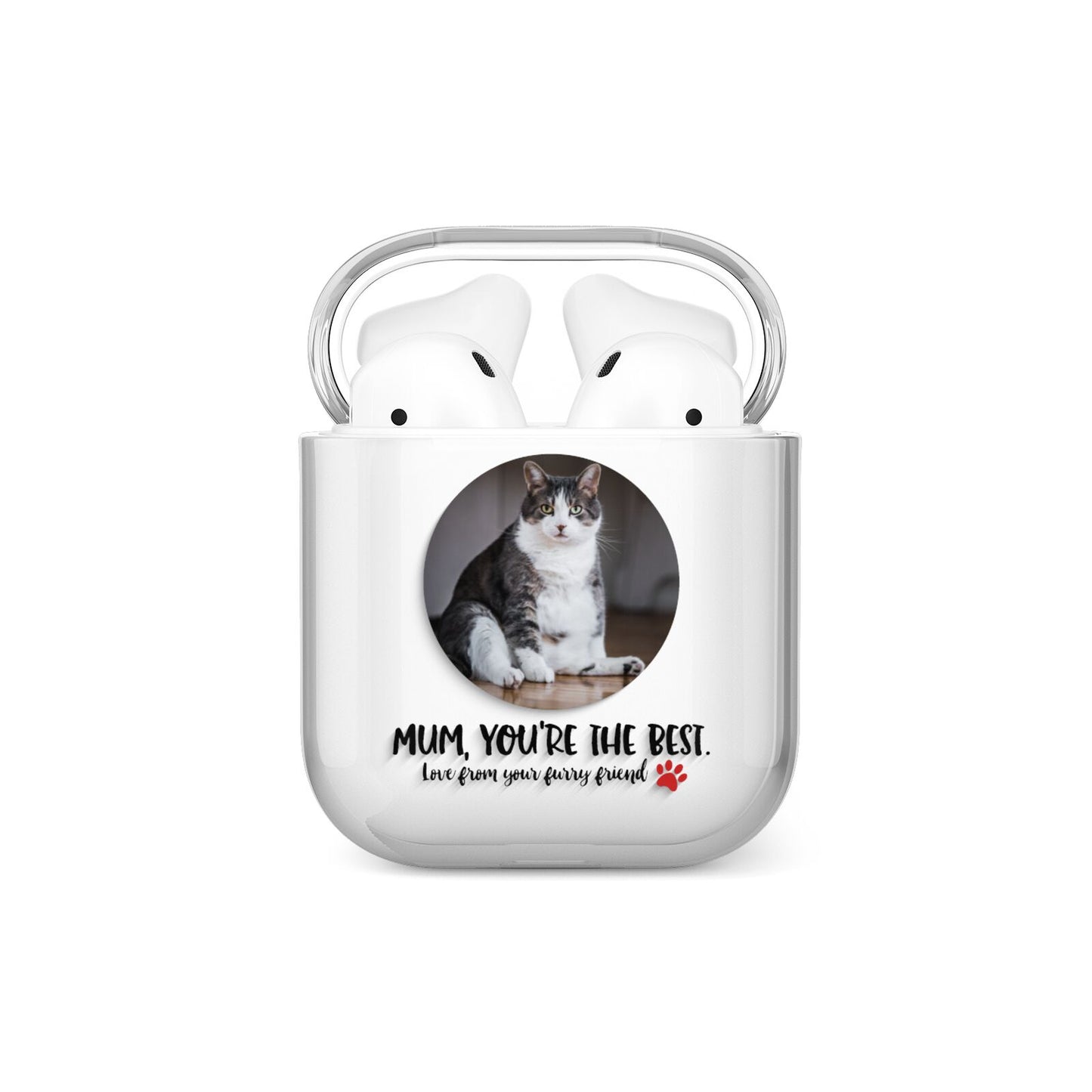 Personalised Photo Upload Cat Mum AirPods Case