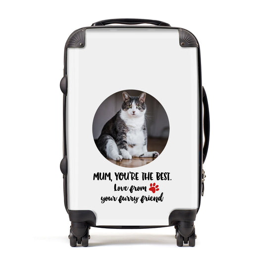 Personalised Photo Upload Cat Mum Suitcase