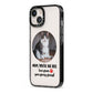 Personalised Photo Upload Cat Mum iPhone 13 Black Impact Case Side Angle on Silver phone