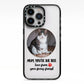 Personalised Photo Upload Cat Mum iPhone 13 Pro Black Impact Case on Silver phone