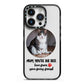Personalised Photo Upload Cat Mum iPhone 14 Pro Black Impact Case on Silver phone
