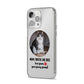 Personalised Photo Upload Cat Mum iPhone 14 Pro Max Clear Tough Case Silver Angled Image
