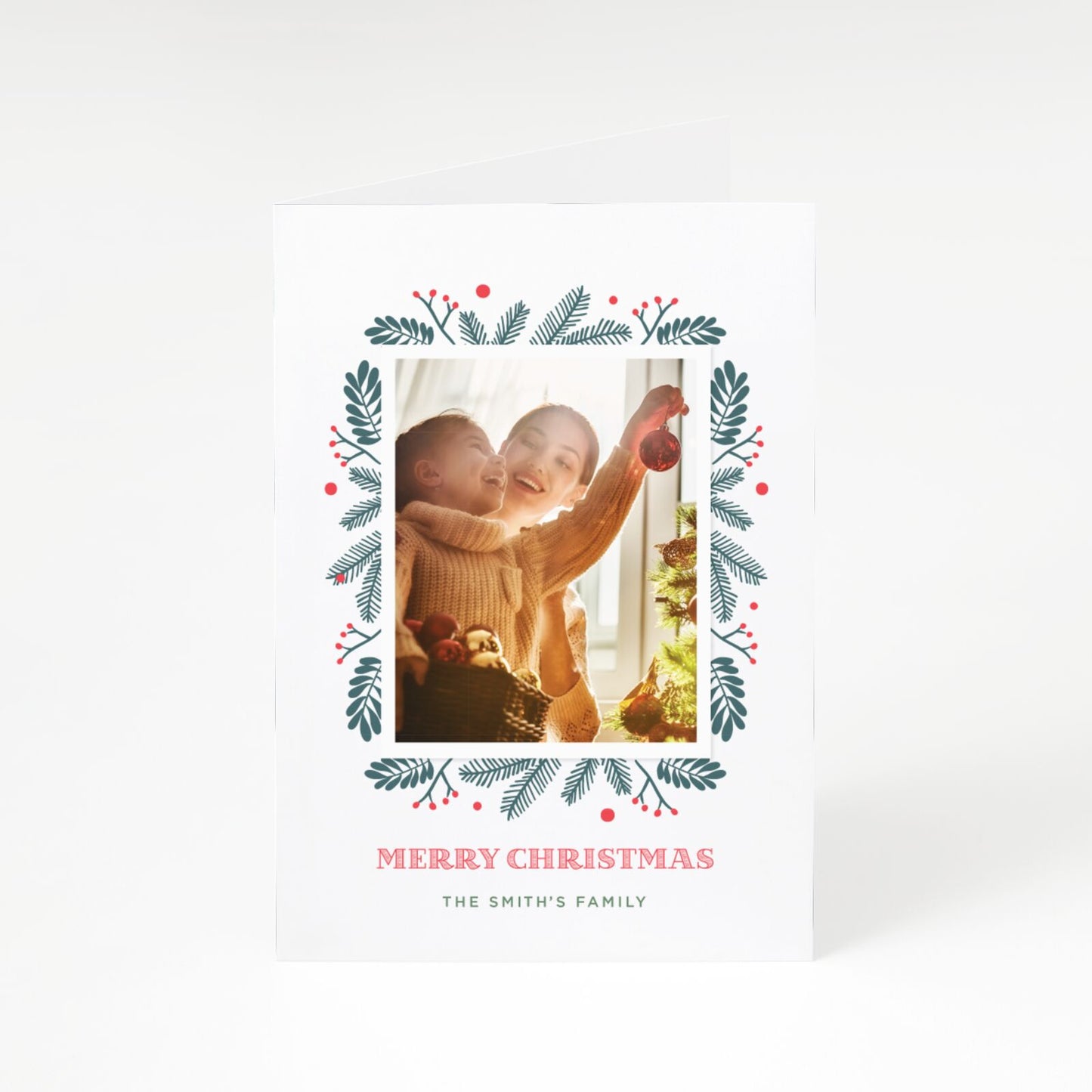Personalised Photo Upload Christmas A5 Greetings Card