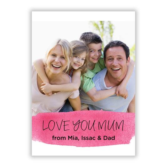 Personalised Photo Upload Mothers Day A5 Flat Greetings Card