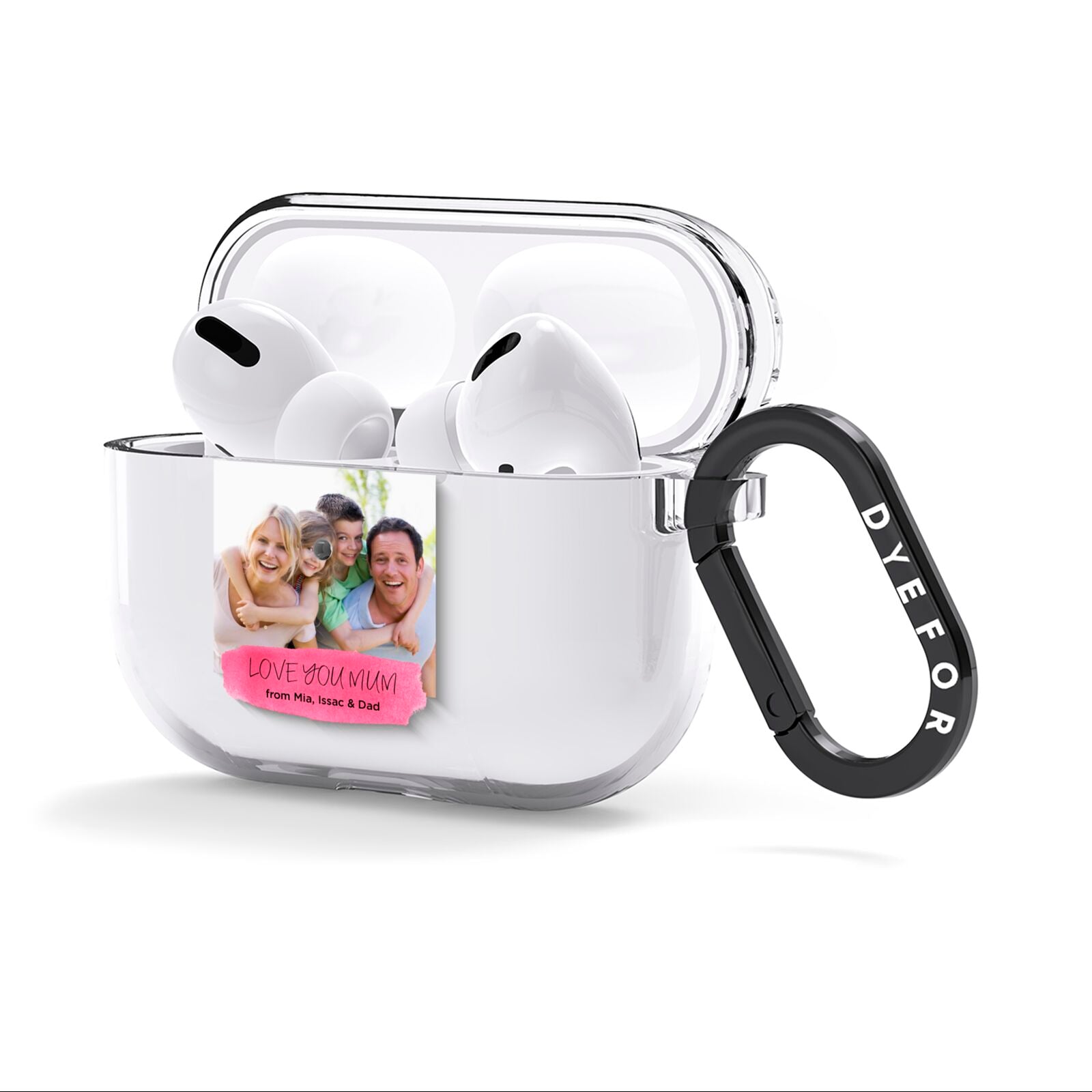 Personalised Photo Upload Mothers Day AirPods Clear Case 3rd Gen Side Image