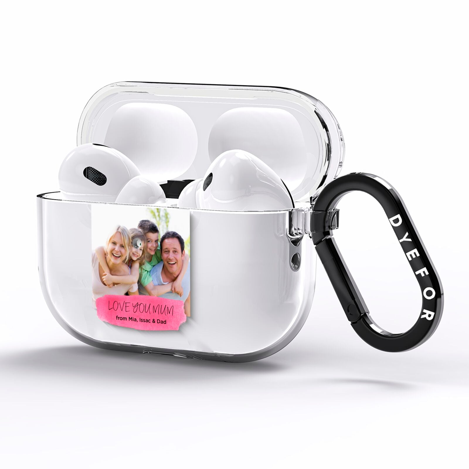 Personalised Photo Upload Mothers Day AirPods Pro Clear Case Side Image