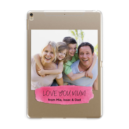 Personalised Photo Upload Mothers Day Apple iPad Gold Case