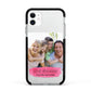 Personalised Photo Upload Mothers Day Apple iPhone 11 in White with Black Impact Case