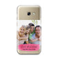 Personalised Photo Upload Mothers Day Samsung Galaxy A3 2017 Case on gold phone