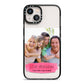 Personalised Photo Upload Mothers Day iPhone 13 Black Impact Case on Silver phone