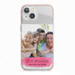 Personalised Photo Upload Mothers Day iPhone 13 TPU Impact Case with Pink Edges