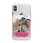 Personalised Photo Upload Mothers Day iPhone X Bumper Case on Silver iPhone Alternative Image 1
