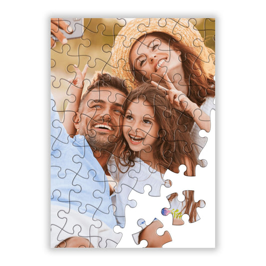 Personalised Photo Upload Puzzle Effect A5 Flat Greetings Card