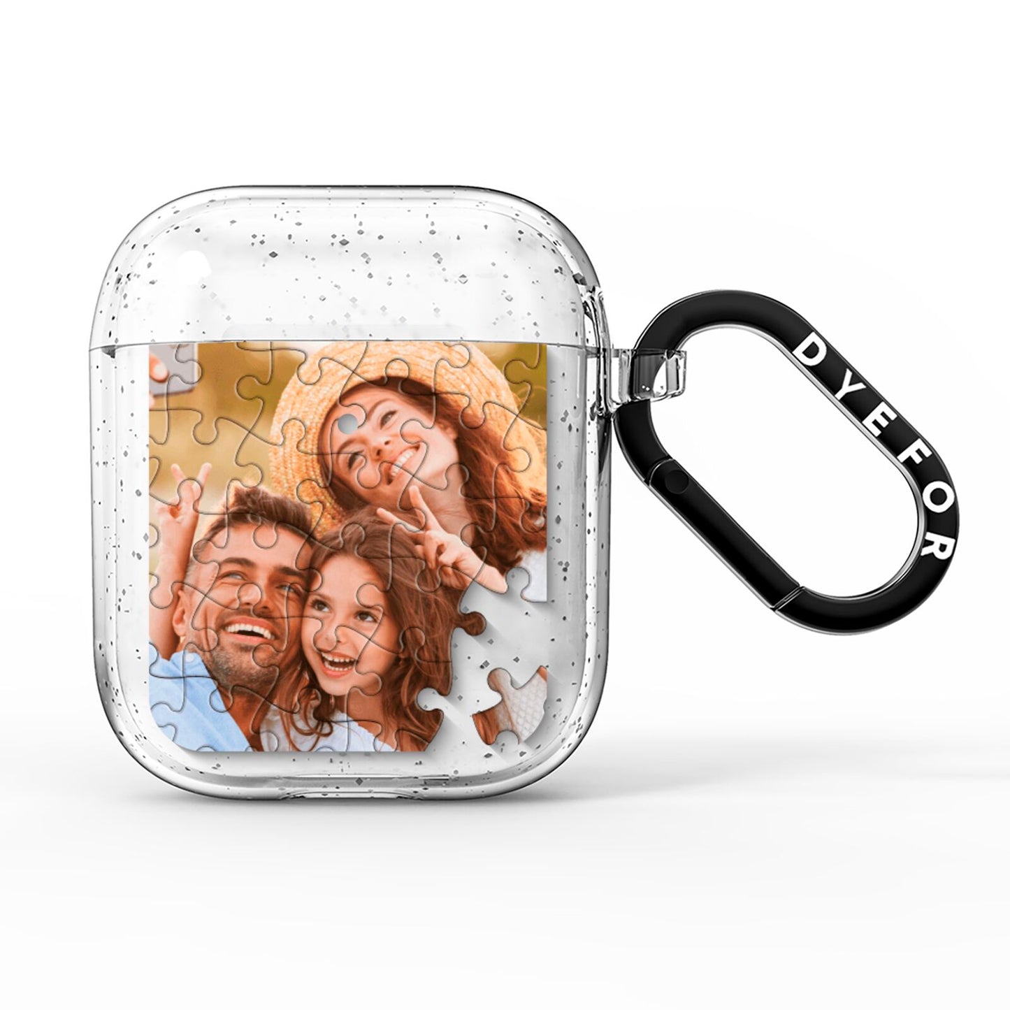 Personalised Photo Upload Puzzle Effect AirPods Glitter Case