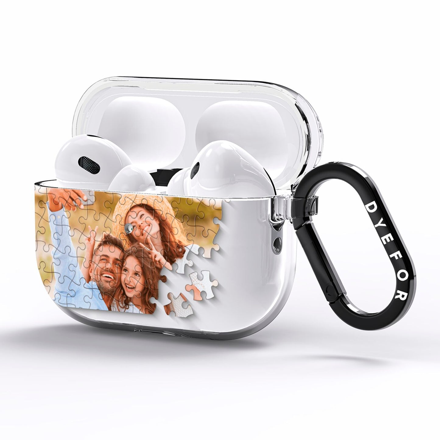 Personalised Photo Upload Puzzle Effect AirPods Pro Clear Case Side Image