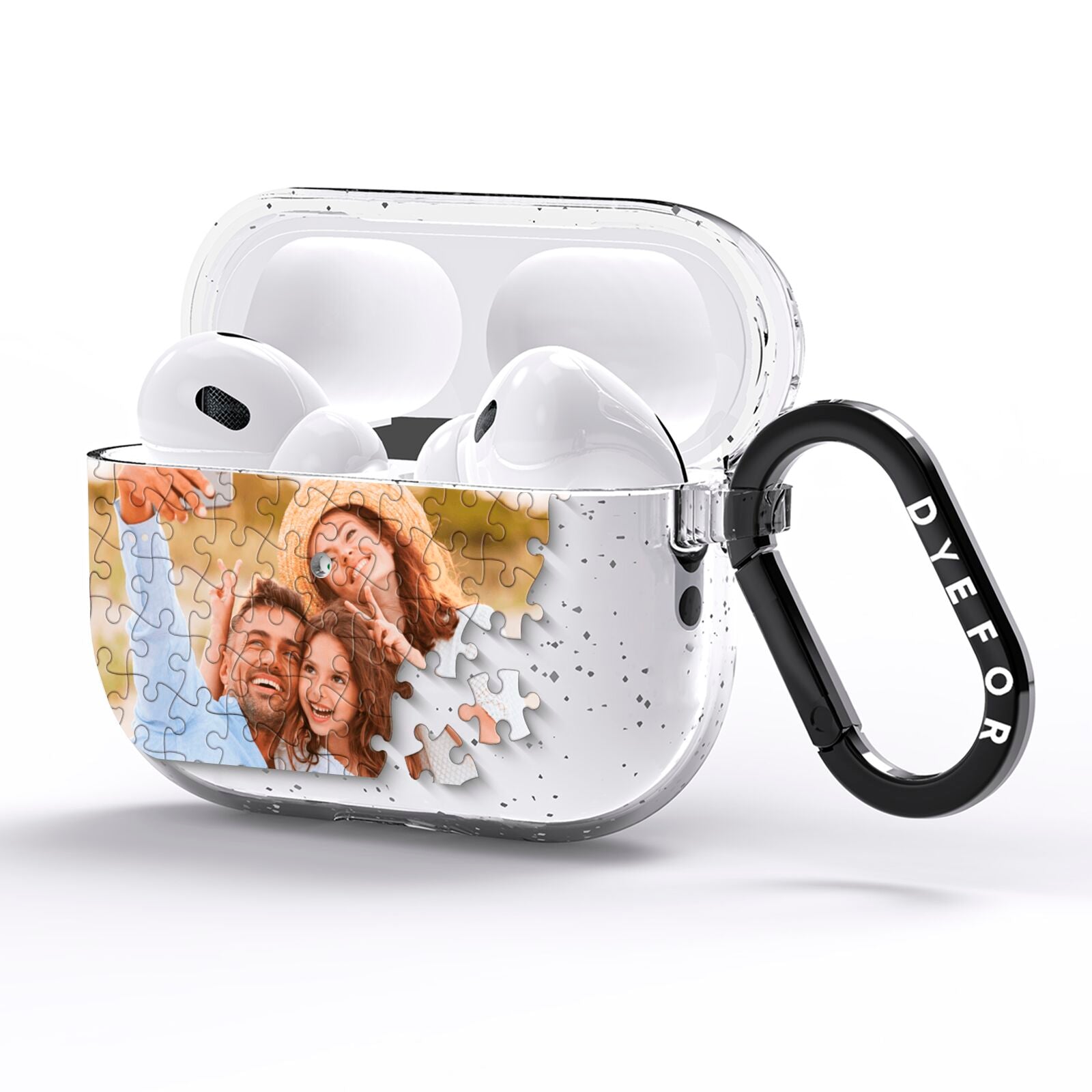 Personalised Photo Upload Puzzle Effect AirPods Pro Glitter Case Side Image