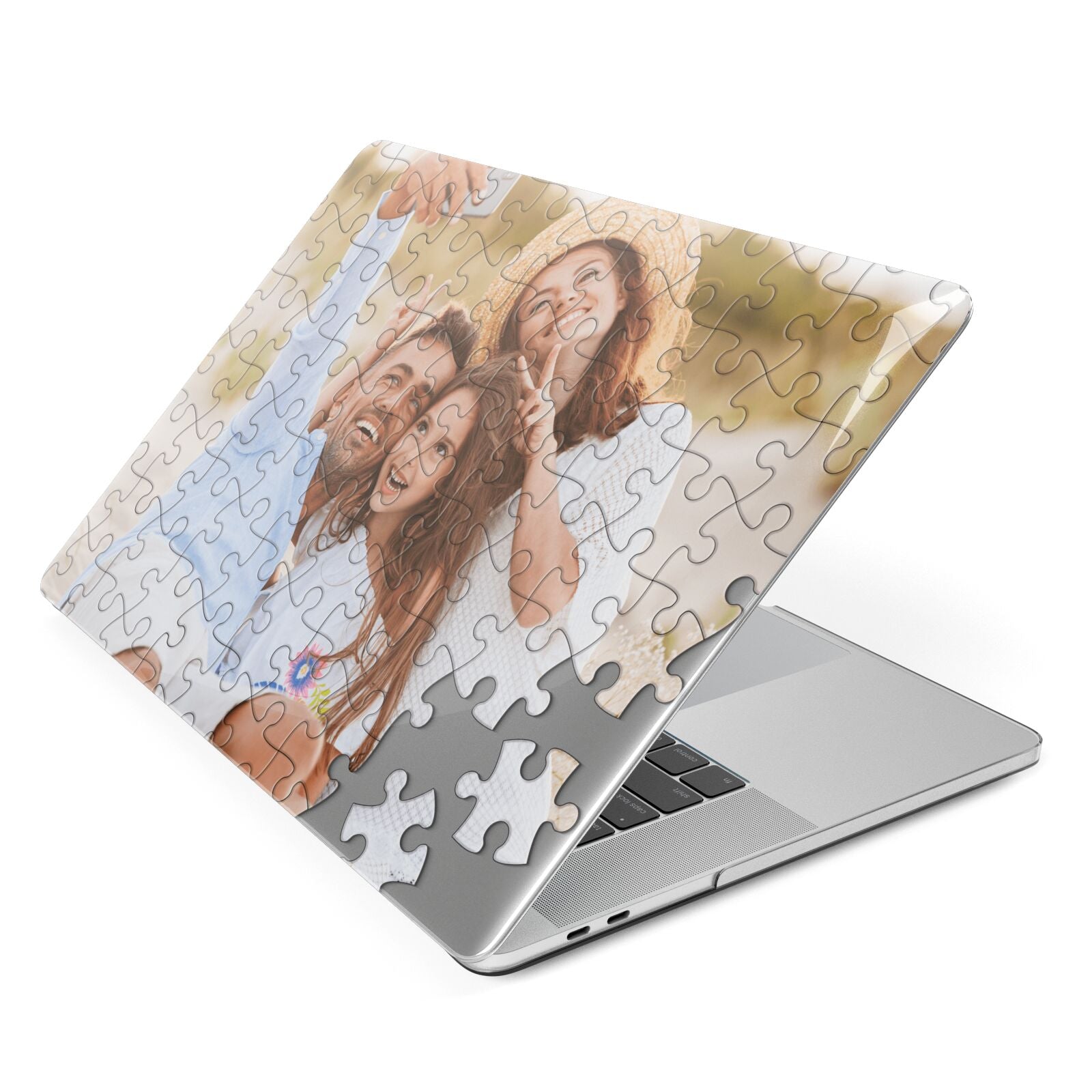 Personalised Photo Upload Puzzle Effect Apple MacBook Case Side View
