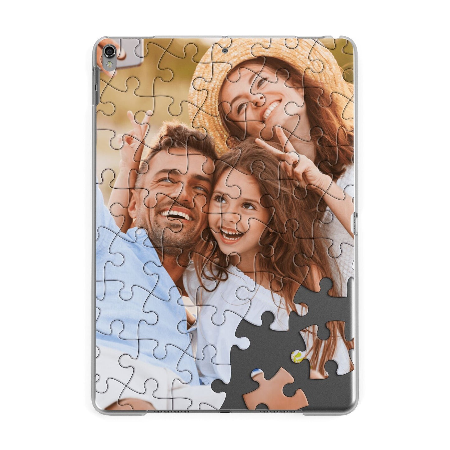 Personalised Photo Upload Puzzle Effect Apple iPad Grey Case
