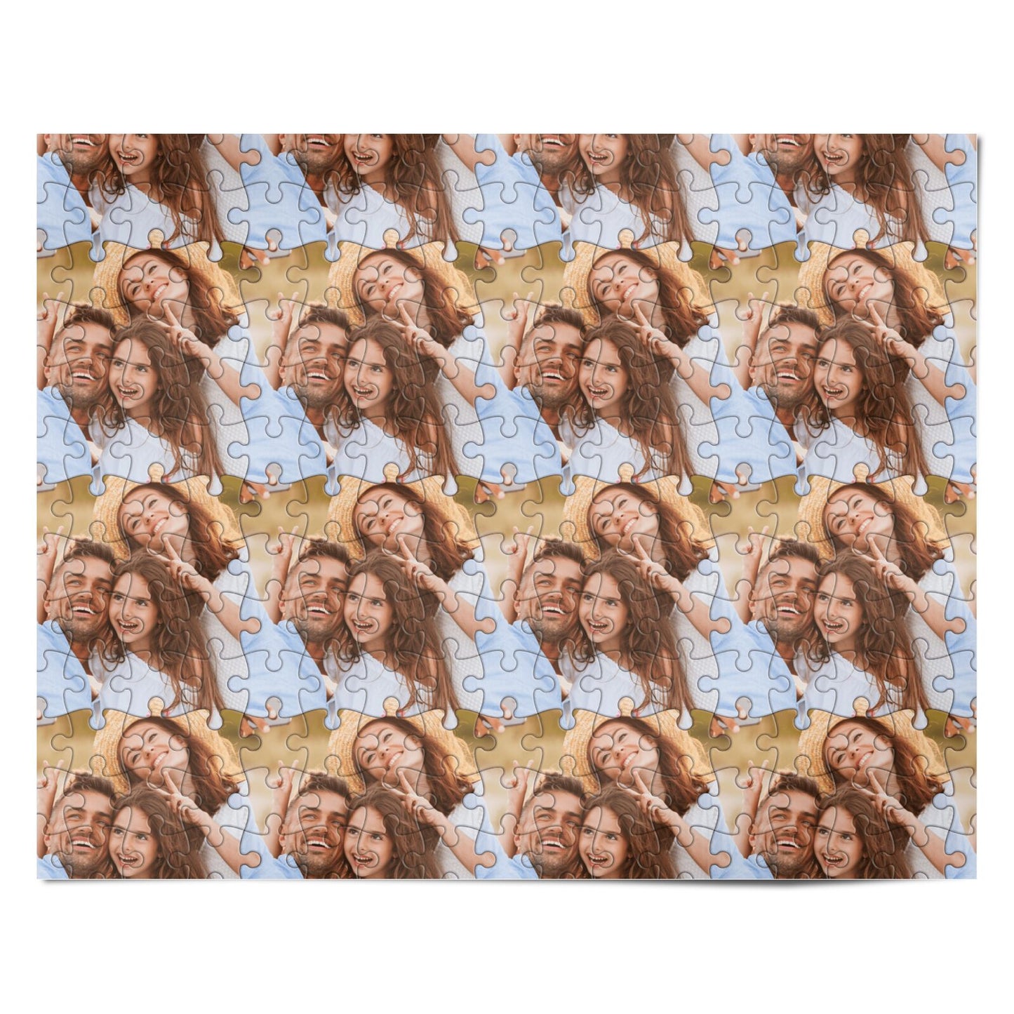 Personalised Photo Upload Puzzle Effect Personalised Wrapping Paper Alternative