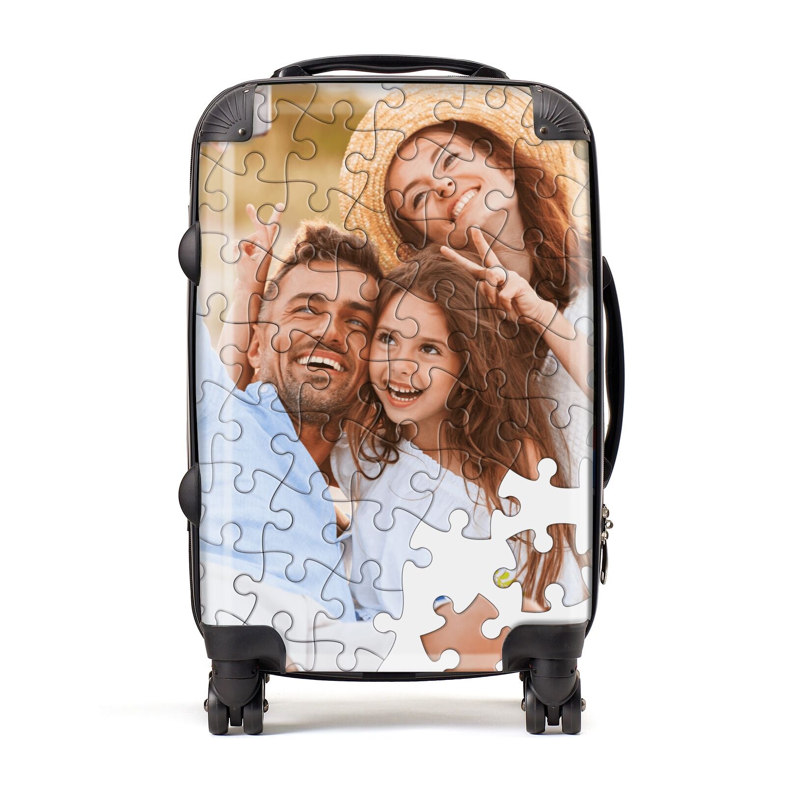 Personalised Photo Upload Puzzle Effect Suitcase